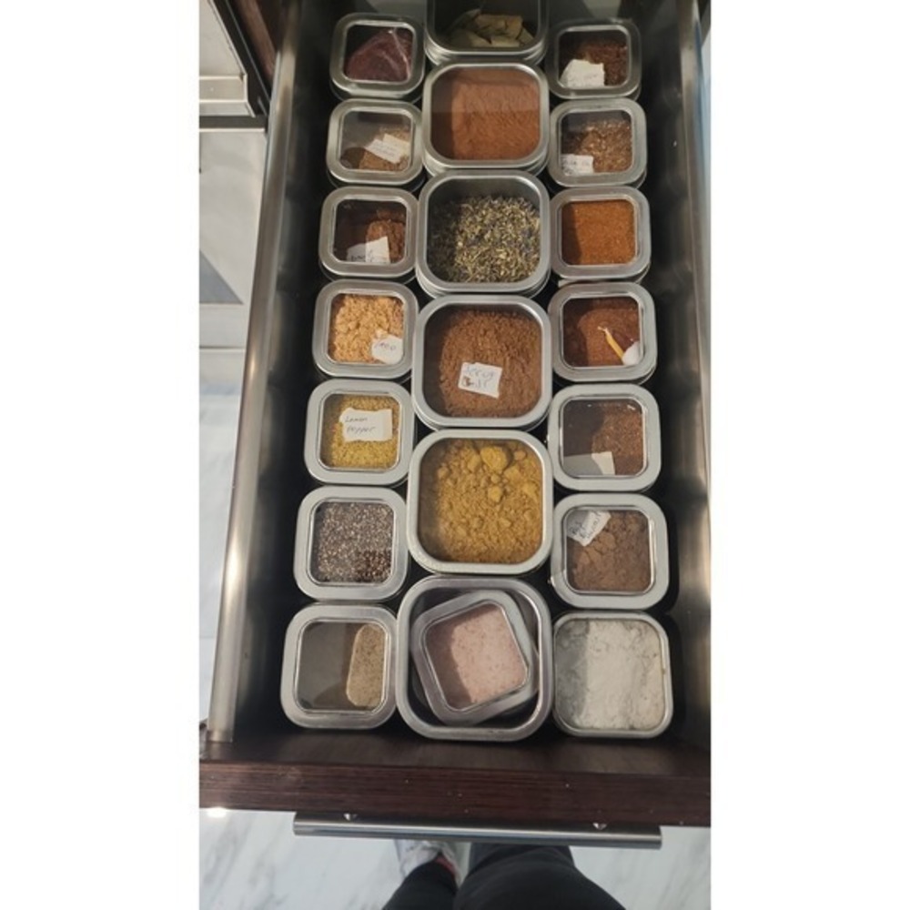 48pc Small Tins 2 Oz. With Window use‎ for candy or spices Organize spices - Picture 3 of 7